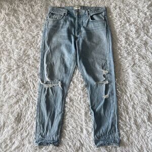 AGOLDE Jamie High Rise Distressed Straight Leg Relaxed Fit Jeans Size 30